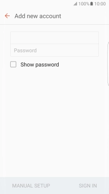Press Password and key in the password for your email account.