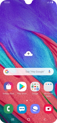 Press the message icon.