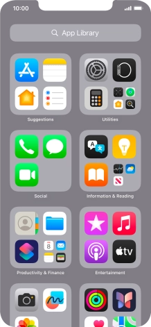 Press the required app.