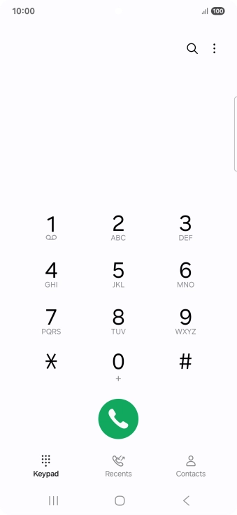 Press the menu icon.