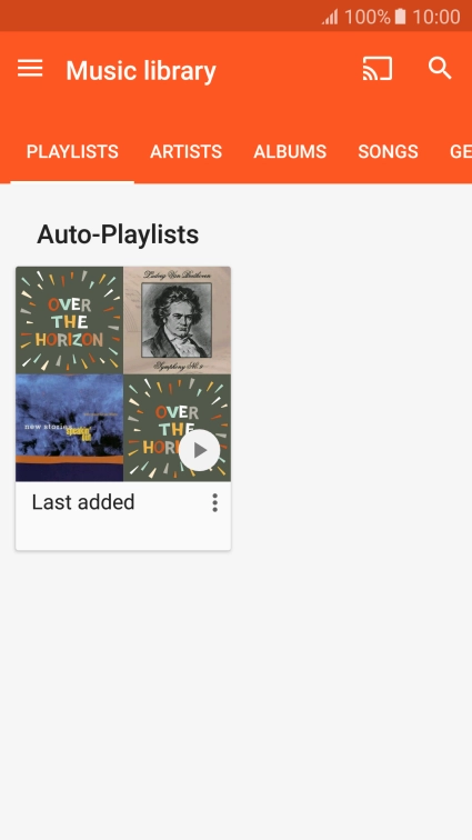 Press the required category.