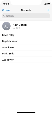 Press the required contact.