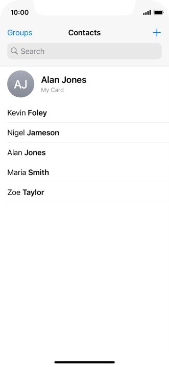 Press the required contact.