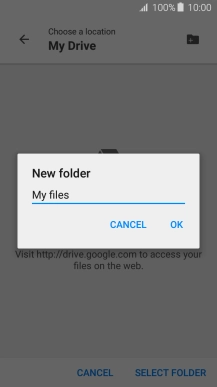Key in a name for the folder and press OK. Key in a name for the folder and press OK.