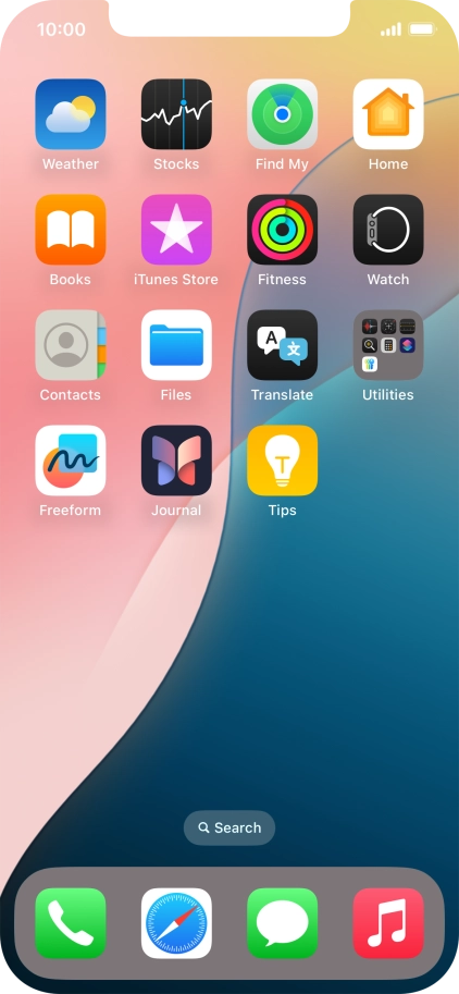 Press and hold anywhere on the home screen.