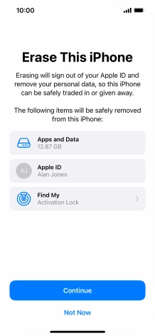 Press Continue. Press Continue.