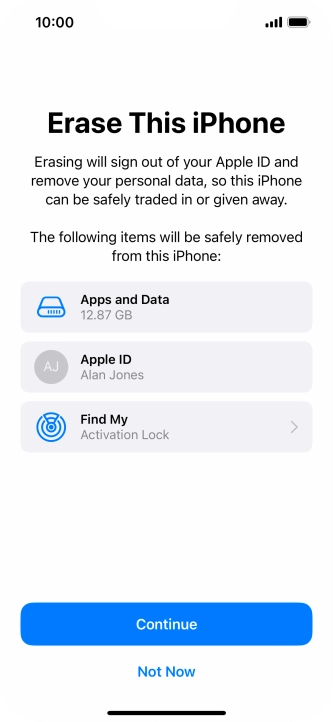 Press Continue. Press Continue.