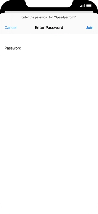 Key in the password for the Wi-Fi network and press Join. Key in the password for the Wi-Fi network and press Join.