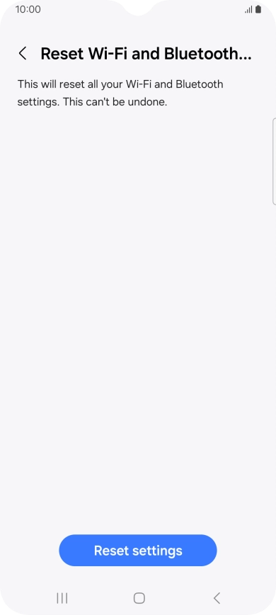 Press Reset settings.