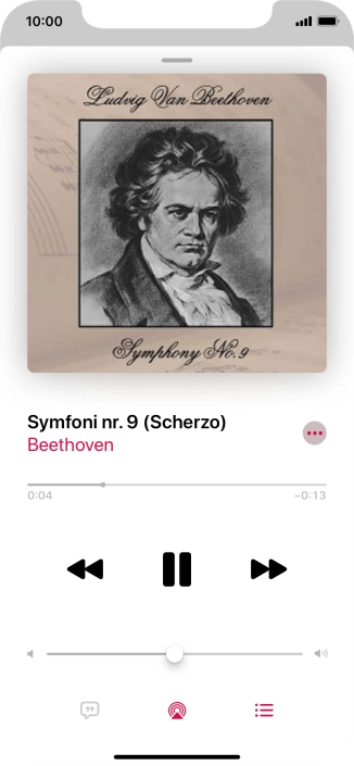 Press arrow right to go to the next audio file.