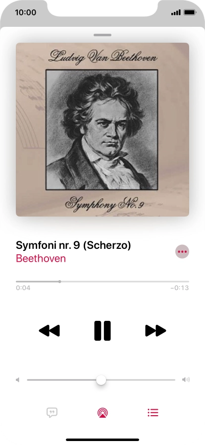 Press arrow right to go to the next audio file.