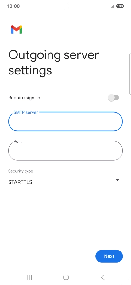 Press the field below 