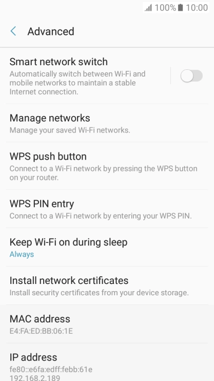 Press the indicator next to 
