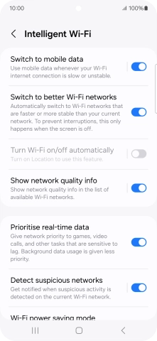 Press the indicator next to 