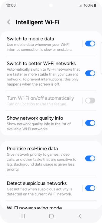 Press the indicator next to 