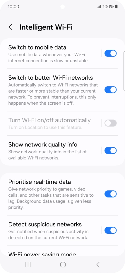 Press the indicator next to 