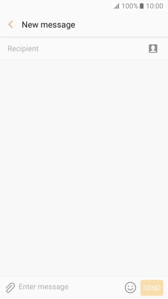 Press the search field and key in the first letters of the recipient's name.