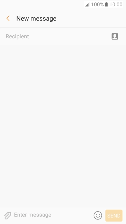 Press the search field and key in the first letters of the recipient's name.