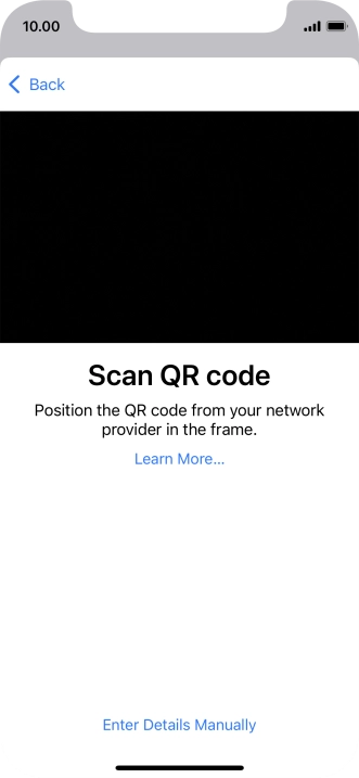 Place the QR code you've received inside the phone camera frame to scan the code.