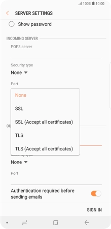 Press None to turn off the function.