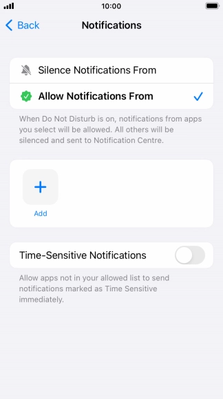 Press the indicator next to 