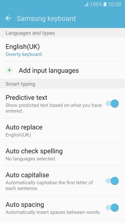 Press Add input languages.