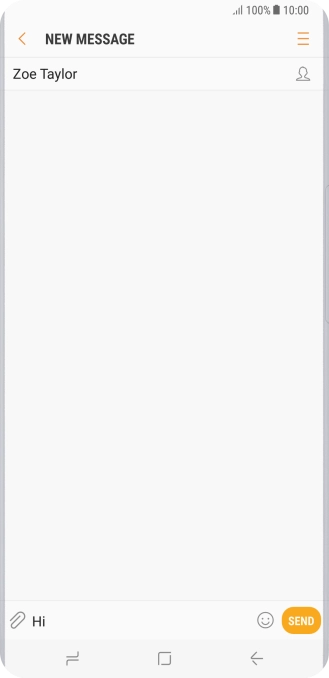 Press SEND when you've written your text message.