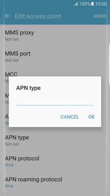 Key in default and press OK. Key in default and press OK.