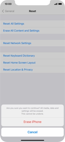 Press Erase iPhone.