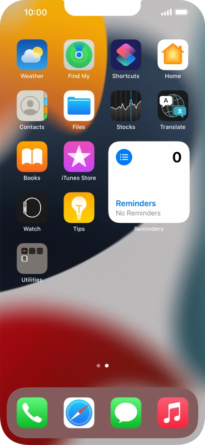 If you're using a Widget Stack: slide up or down on the stack to select the required widget.