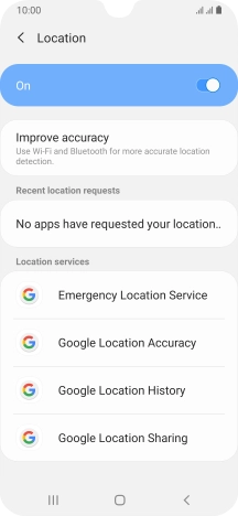 Press Google Location Accuracy.