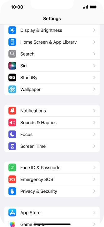 Press Display & Brightness. Press Display & Brightness.