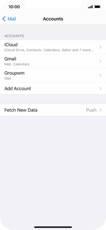 Press the required account.