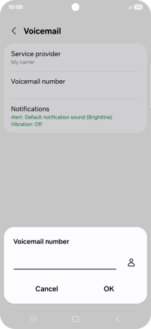 Key in (prefix) 5 (your phone number) and press OK.