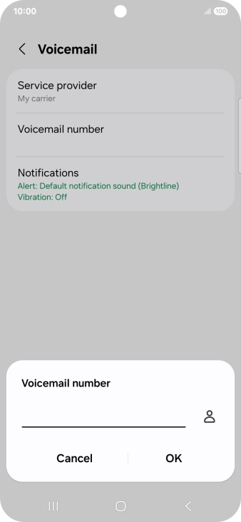 Key in (prefix) 5 (your phone number) and press OK.