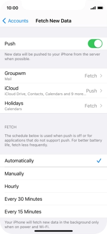 Press the indicator next to 
