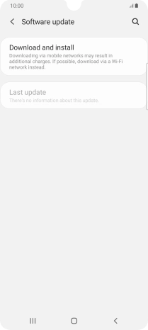 Press Download and install. If a new software version is available, it's displayed. Follow the instructions on the screen to update the phone software.