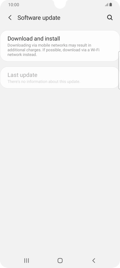 Press Download and install. If a new software version is available, it's displayed. Follow the instructions on the screen to update the phone software.