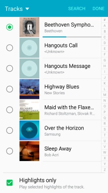 Once you've found a ring tone you like, press DONE.