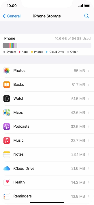 Press the required app.