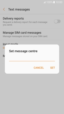 Key in +35387699989 and press SET. Key in +35387699989 and press SET.