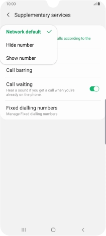 Press Show number to turn on caller identification.