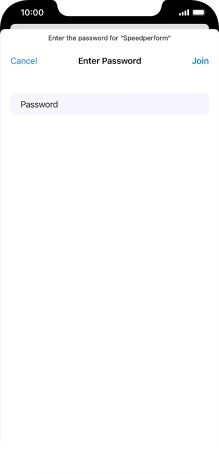 Key in the password for the Wi-Fi network and press Join.