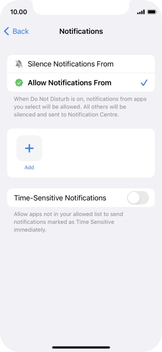 Press the indicator next to 