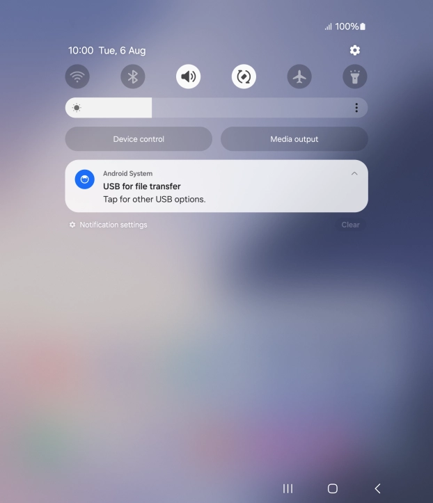 Press Tap for other USB options.. Press Tap for other USB options..
