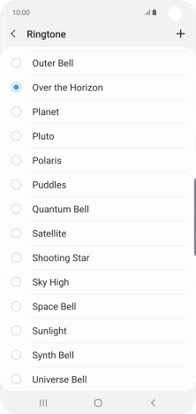 Press the add ring tone icon.