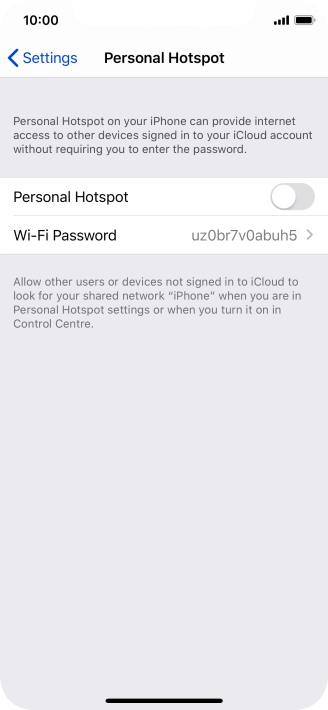 Press Wi-Fi Password and key in the required password.