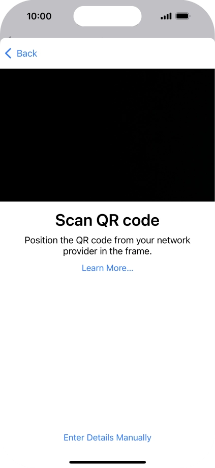 Place the QR code you've received inside the phone camera frame to scan the code.