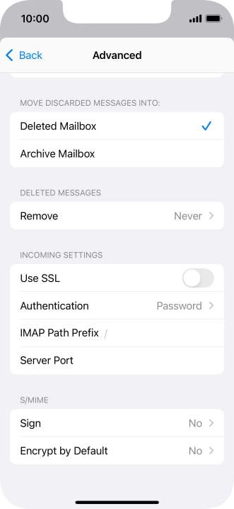 Press the indicator next to 