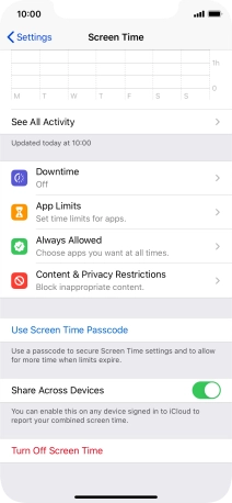 Press the indicator next to 